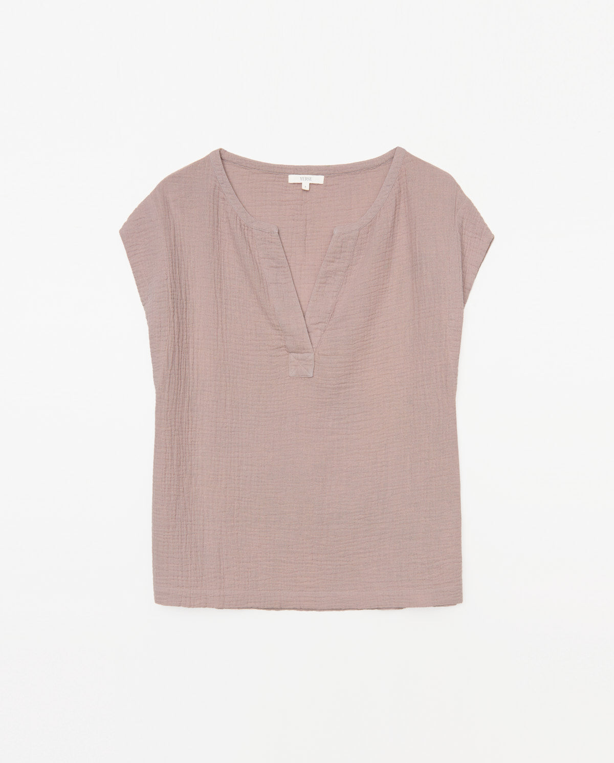 Yerse S25 42281 Sleeveless Double Gauze Cotton Top Pink