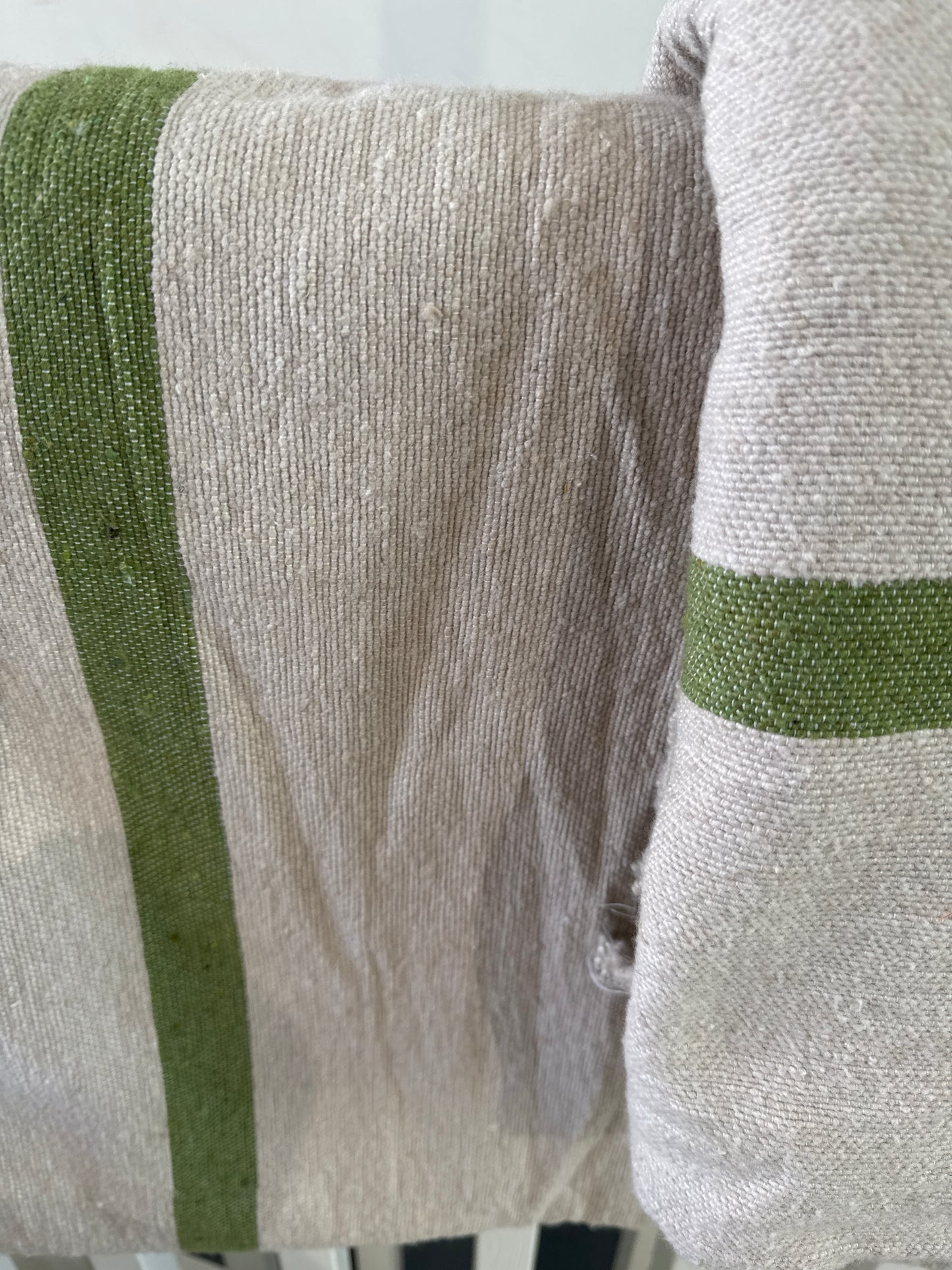 MAROC Cotton Throw Green Stripe