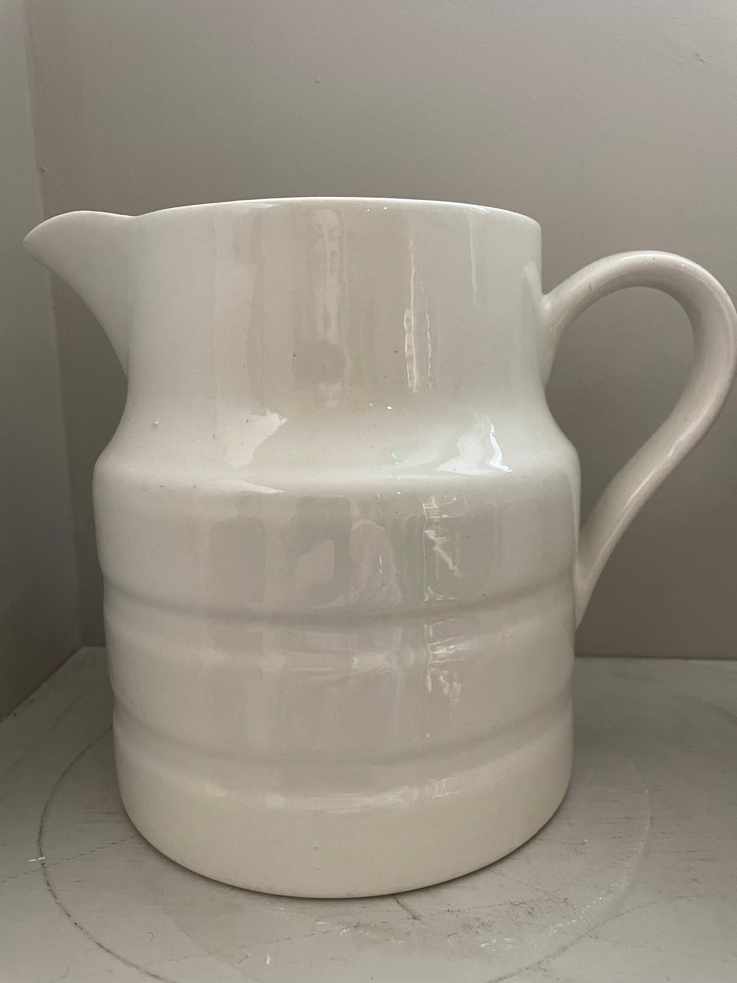 FBV Vintage White Ceramic Jug