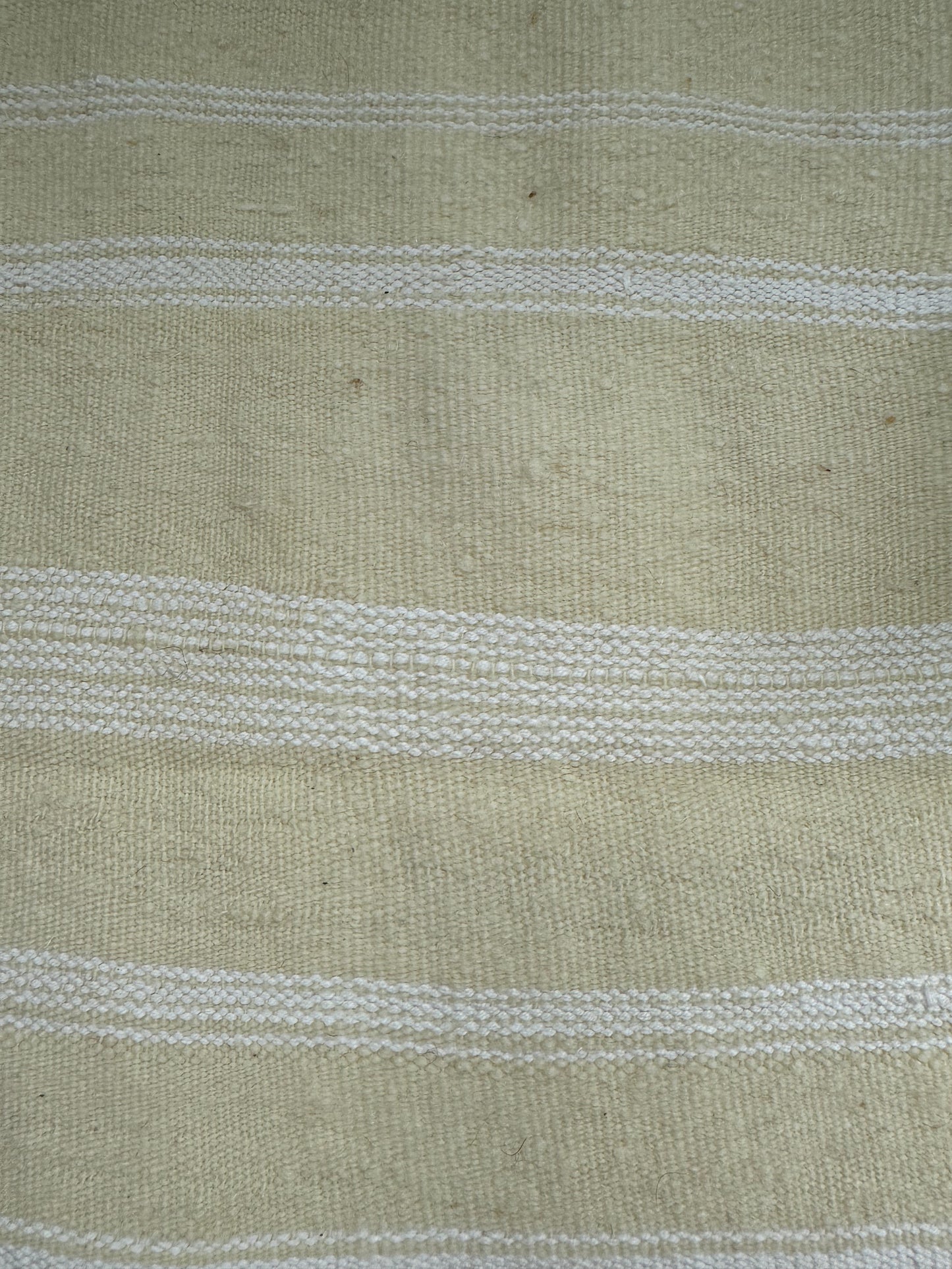 MAROC Vintage CREAM AND WHITE STRIPE RUG