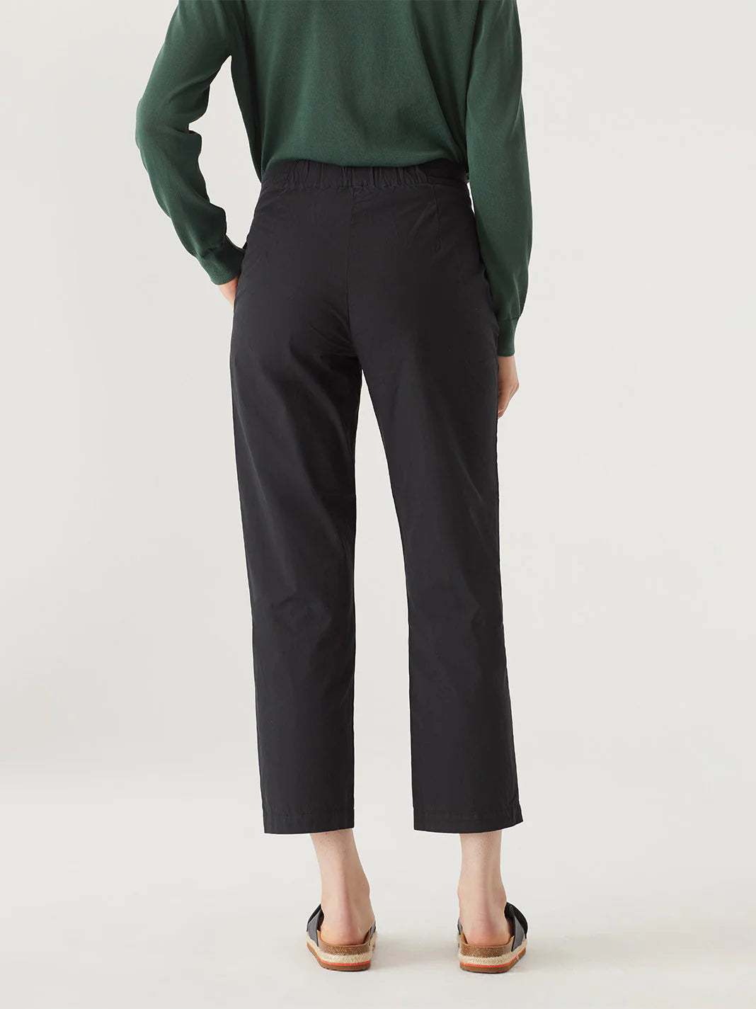 Nice Things Poplin Darts Pants Black