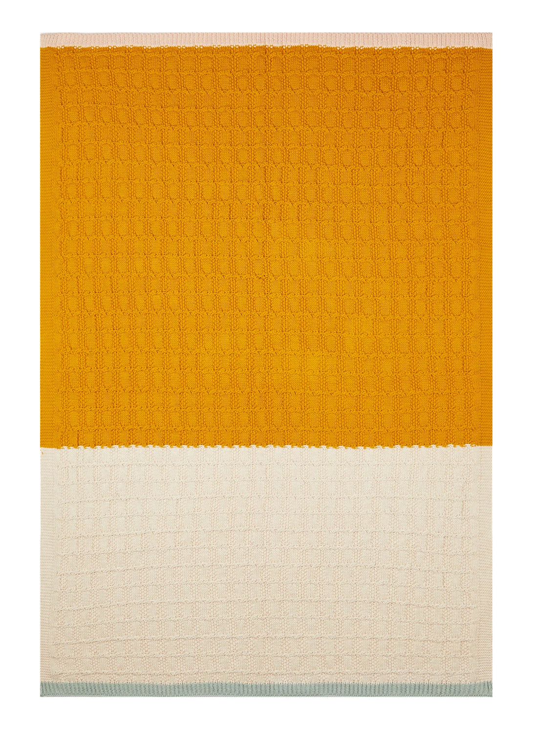 Sophie Home Baby Blanket - Textured Blue Or Citrus