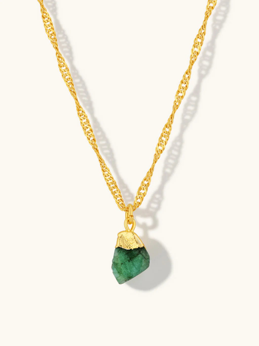 Formation Monica Raw Emerald Necklace