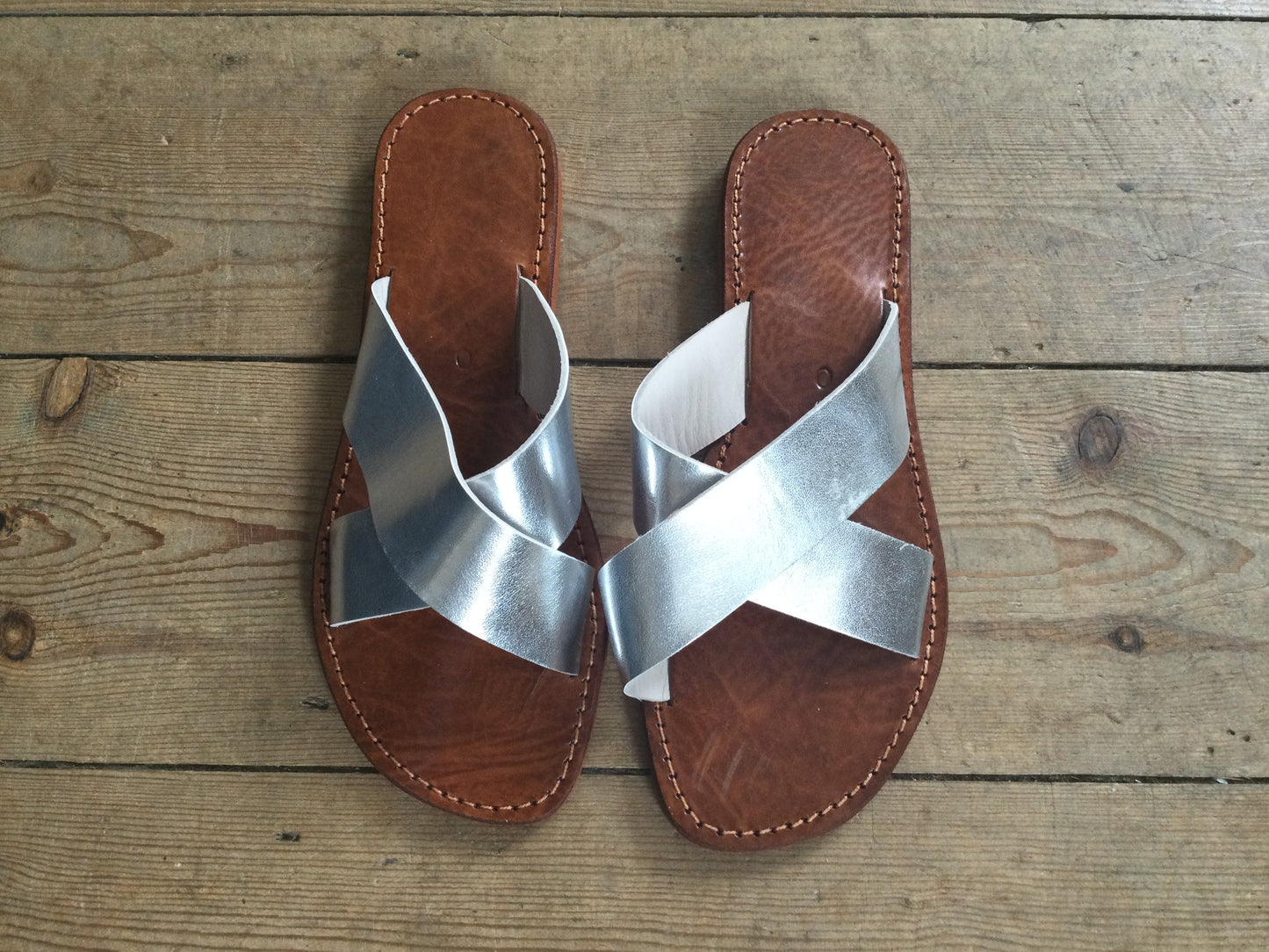 MAROC LEATHER Sandals Cross Strap