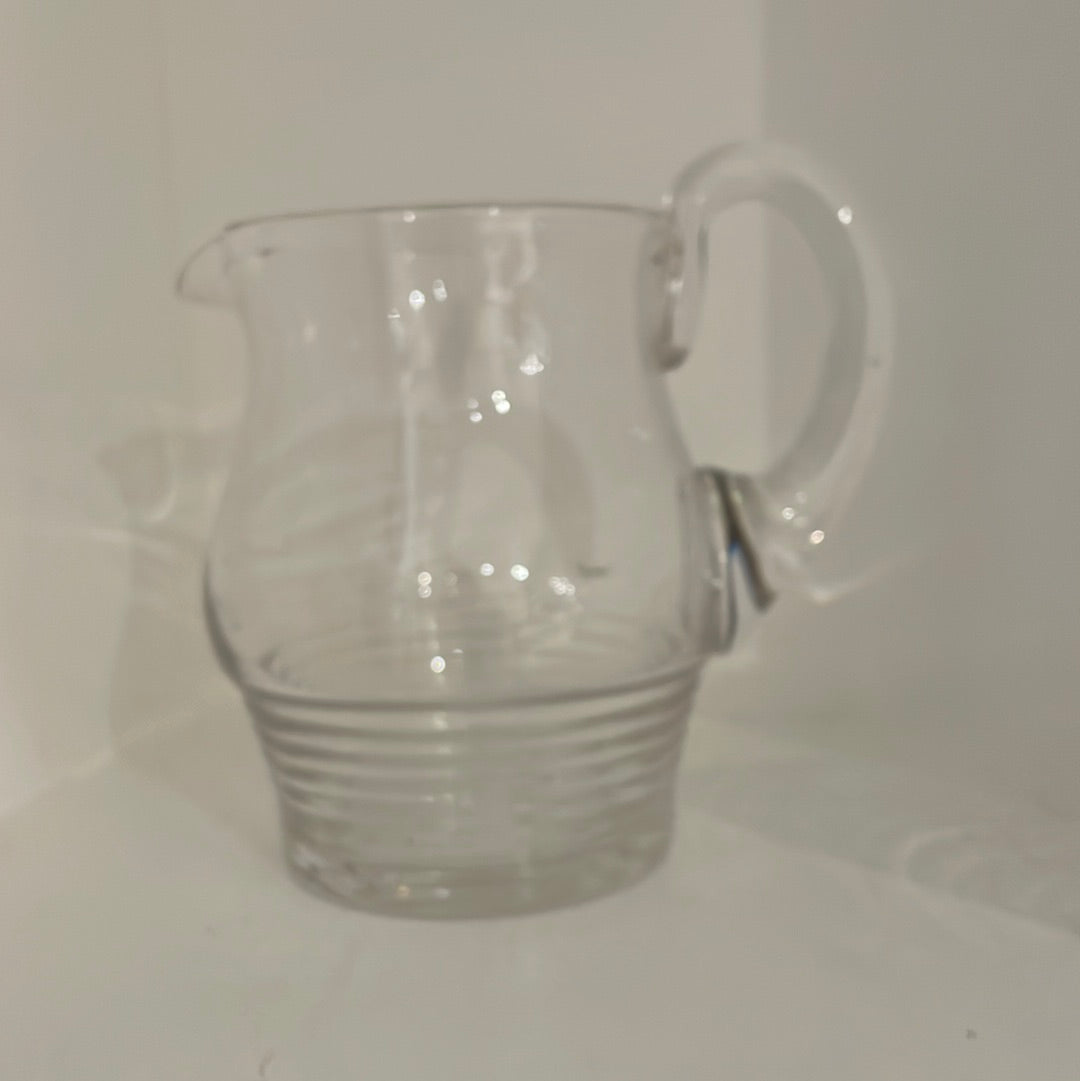 Vintage Ribbed  Glass Jug