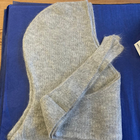 Arctic Fox Alpaca Hooded Scarf