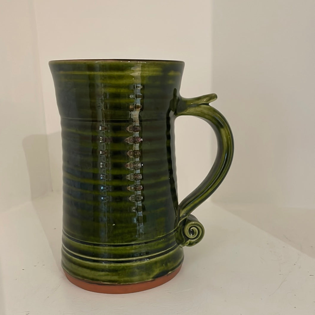 Vintage green Pottery Jug / Vase