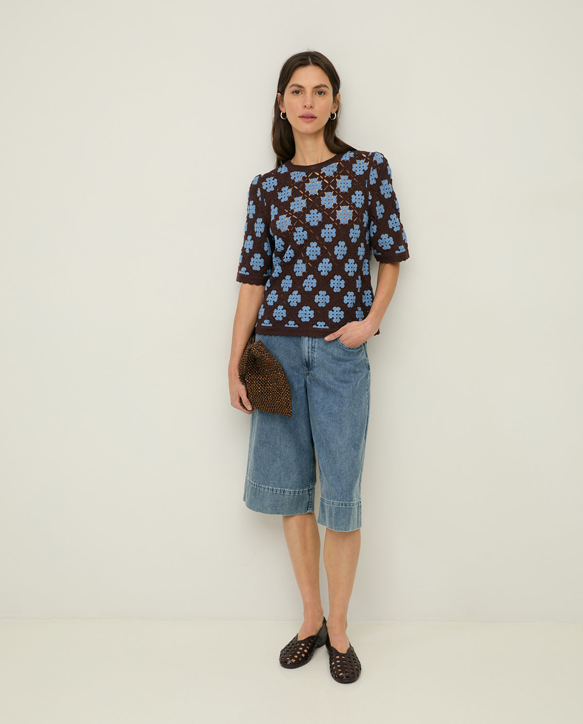 YERSE SS26 Cleo Denim Bermuda Short