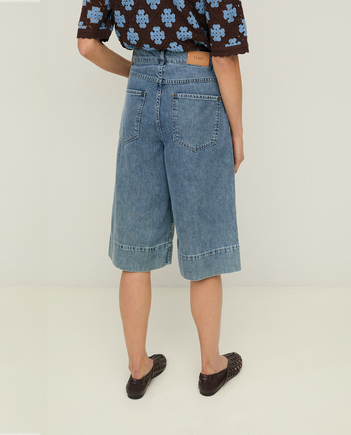 YERSE SS26 Cleo Denim Bermuda Short