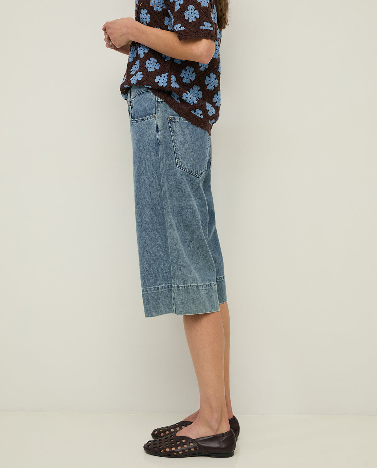 YERSE SS26 Cleo Denim Bermuda Short