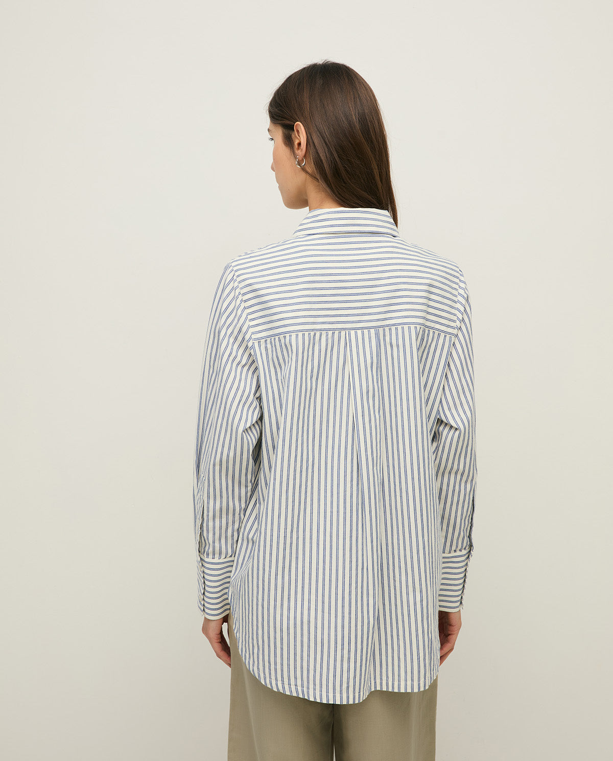 YERSE SS26 Amaia Ecru STripe Shirt