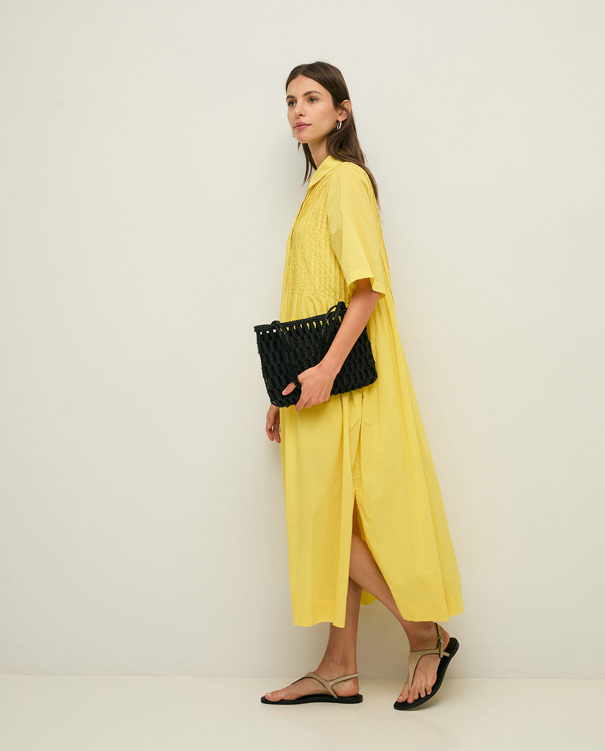 YERSE SS26 Shirt Dress Tropical Yellow