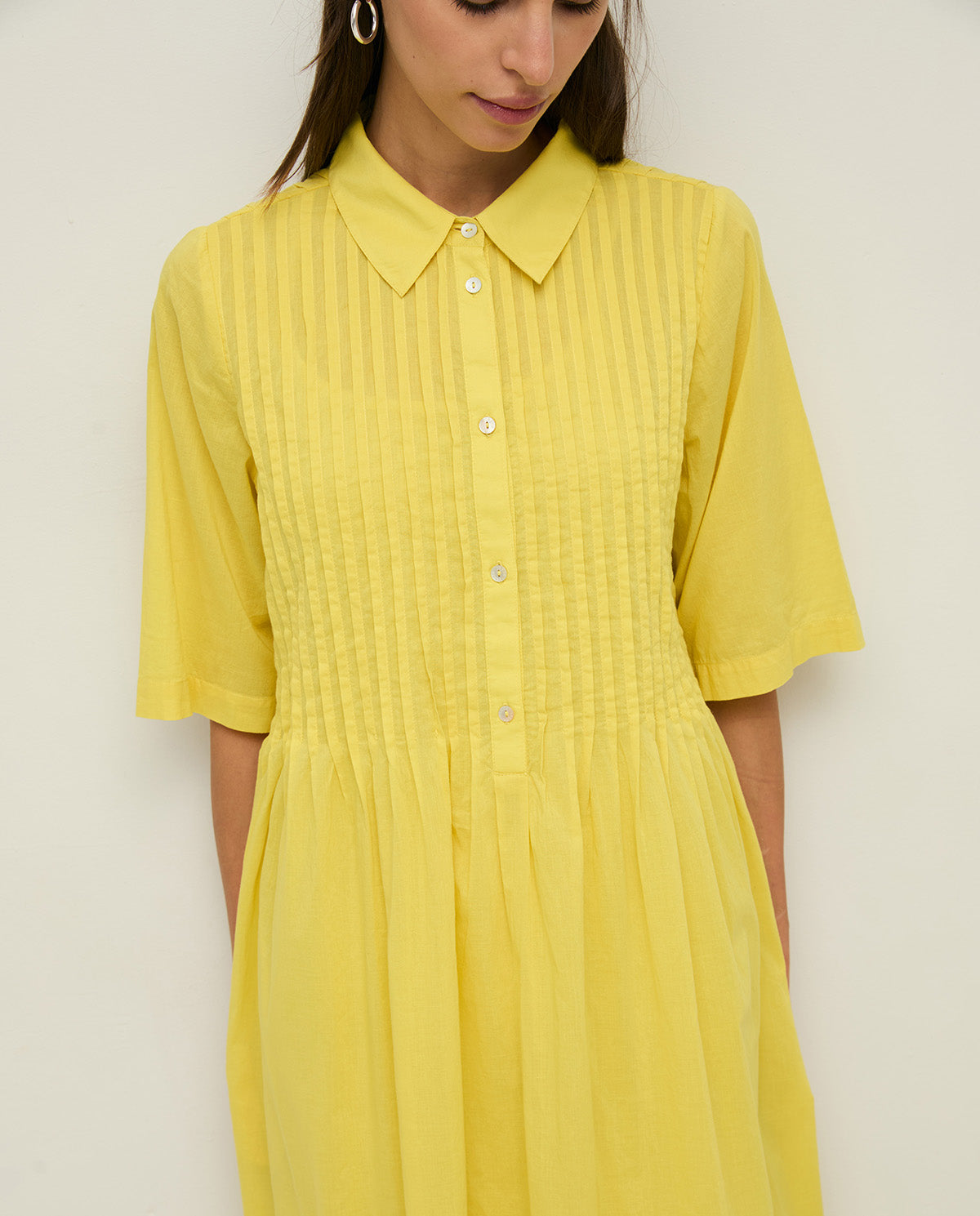 YERSE SS26 Shirt Dress Tropical Yellow