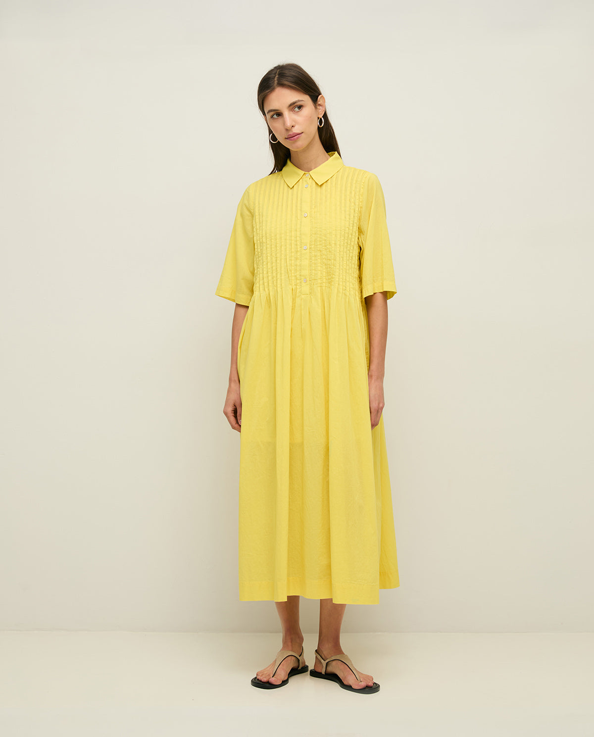 YERSE SS26 Shirt Dress Tropical Yellow