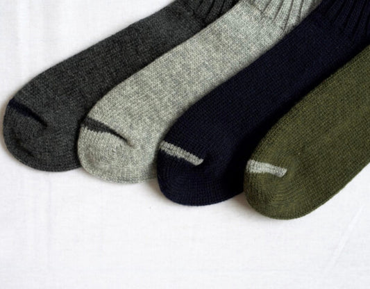 Nishiguchi Kutsushita Praha Wool Ribbed Socks