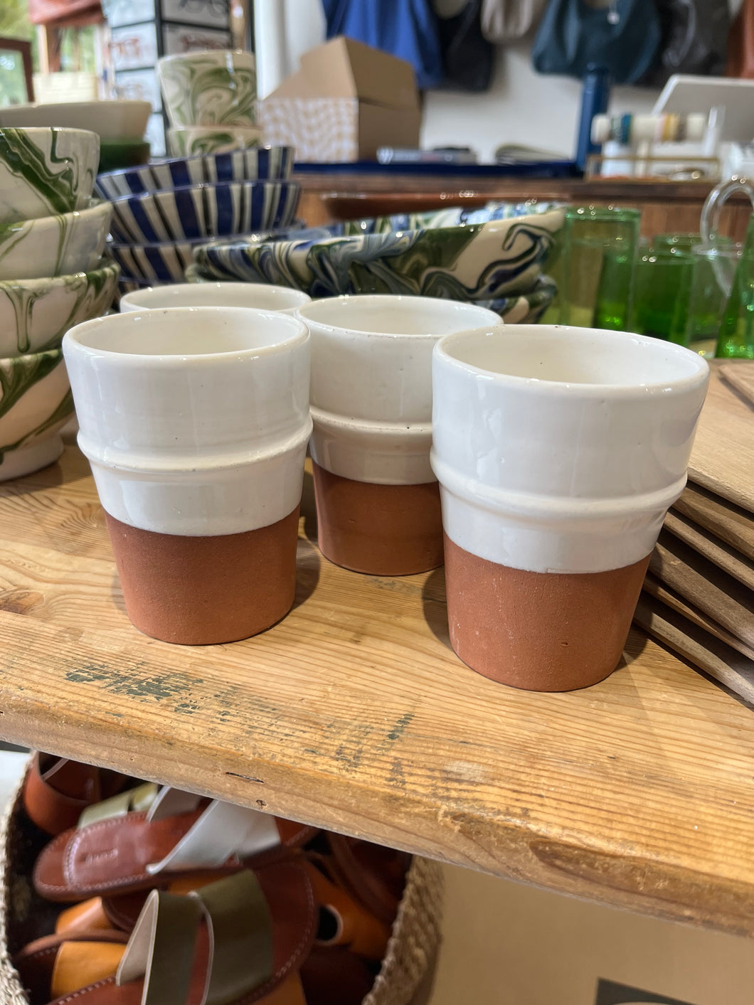 White terracotta beaker