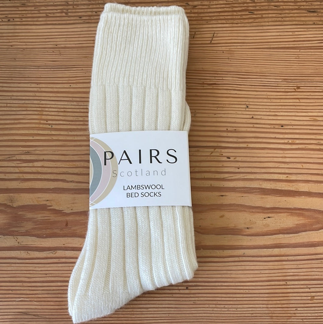 Pairs Lambswool Bed Socks