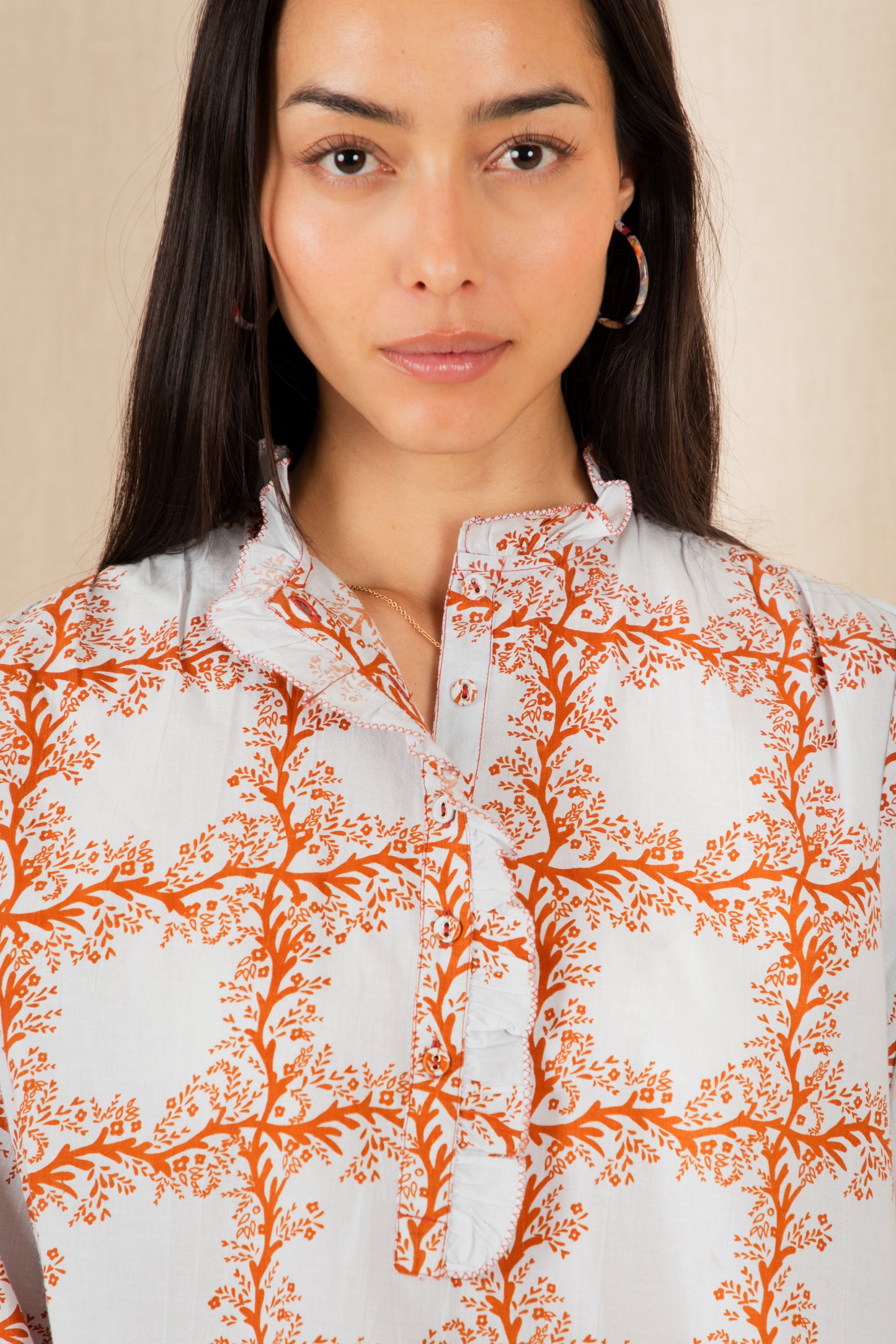 Bonte Anais Shirt Ice Blue / Tobacco SS26