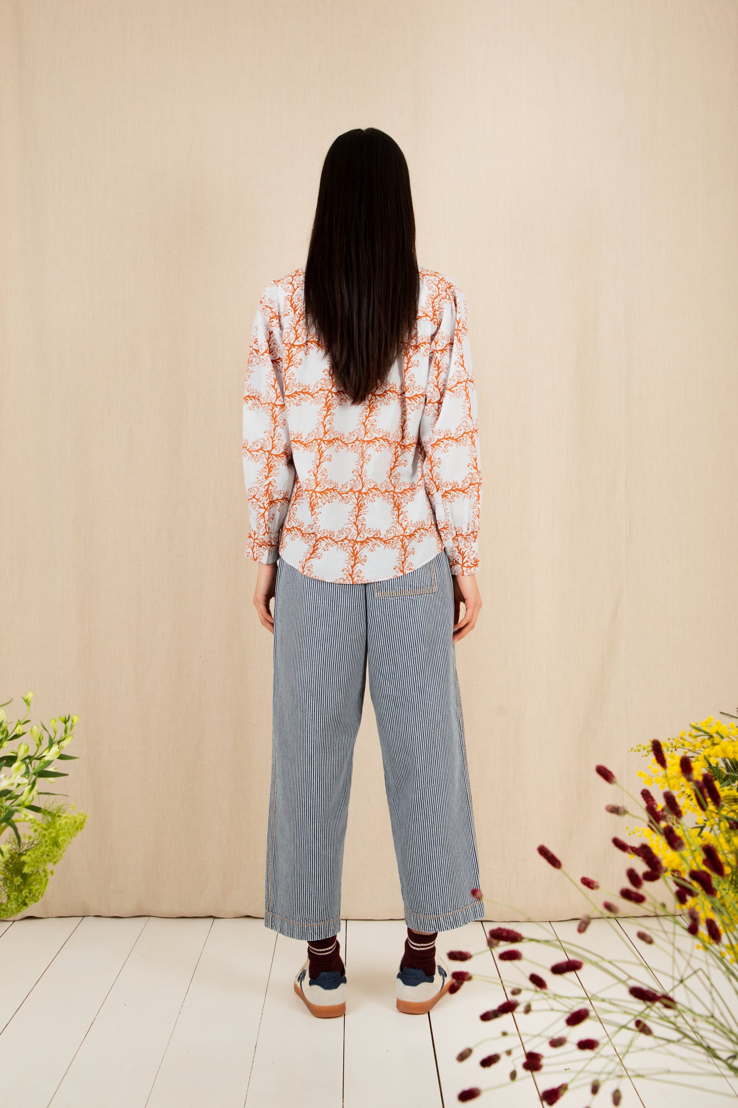 Bonte Anais Shirt Ice Blue / Tobacco SS26