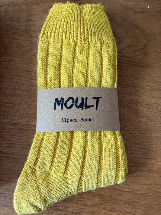 Moult Alpaca socks Mustard