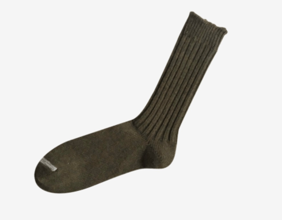 Nishiguchi Kutsushita Praha Wool Ribbed Socks