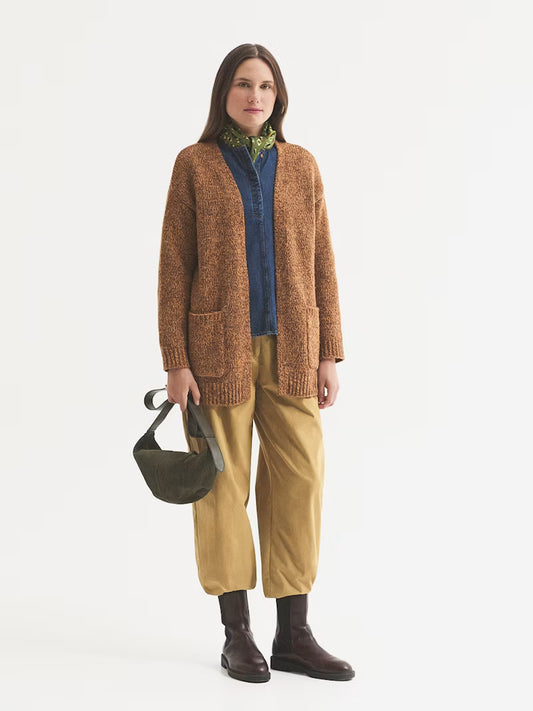 Nice things AW26 Open front heathered wool jacket, Ochre