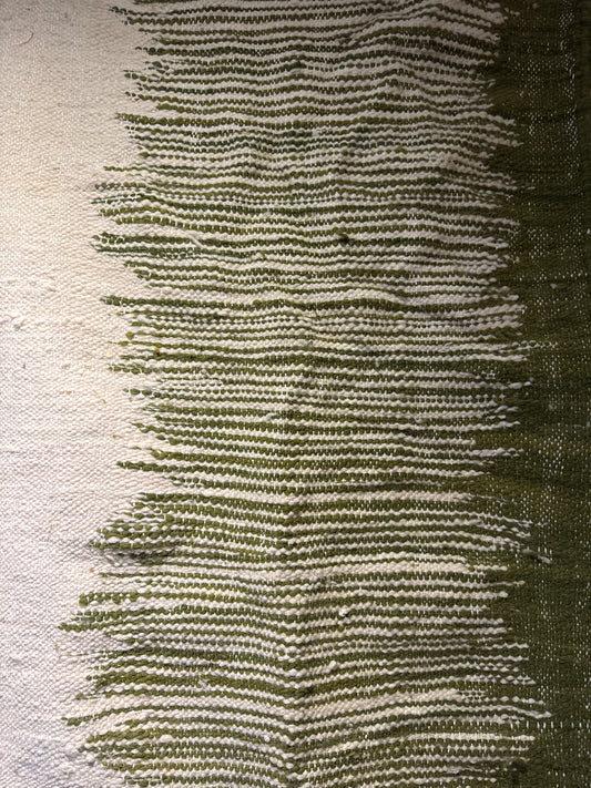 MAROC Vintage Green and white rug