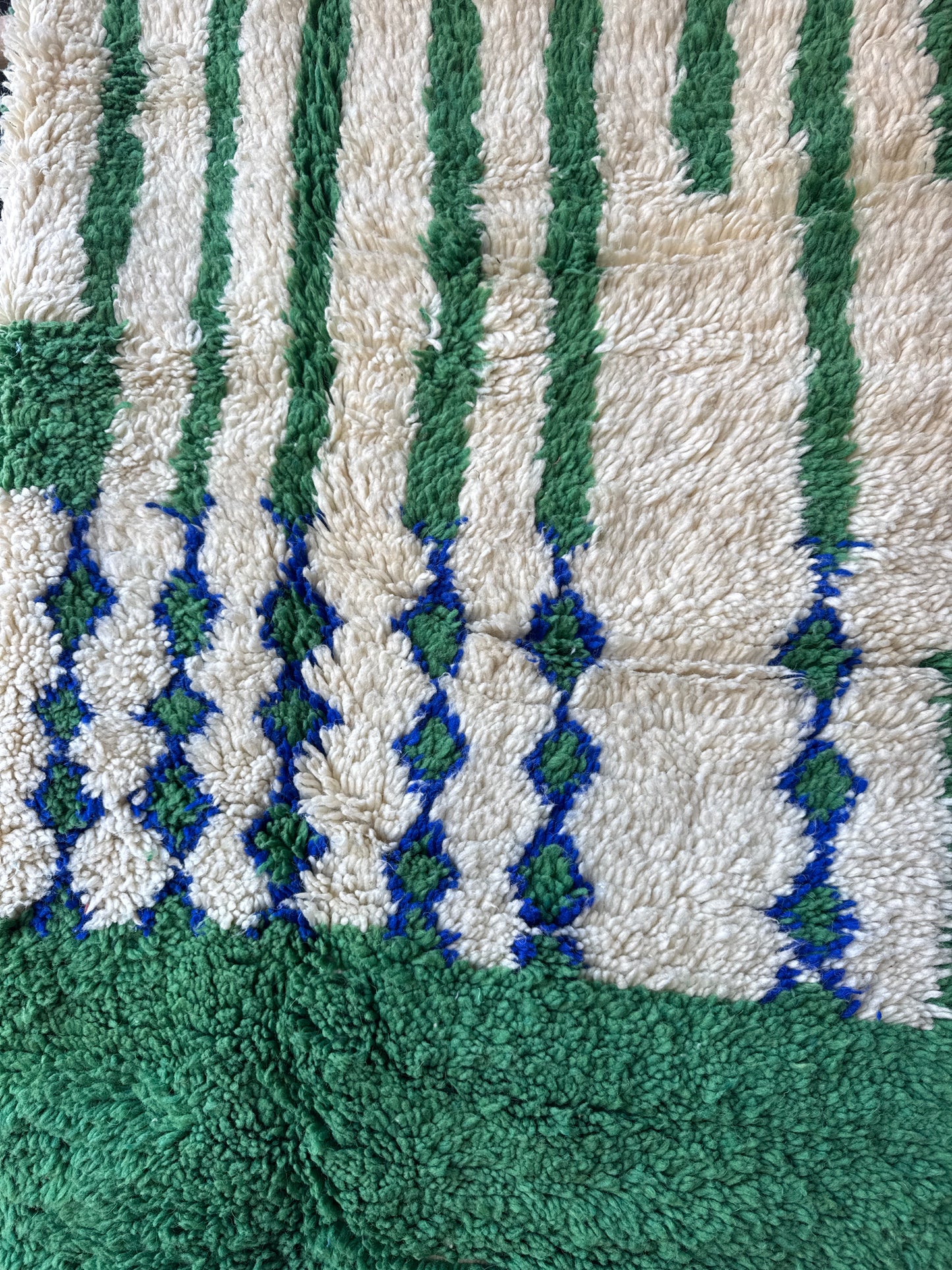 MAROC Vintage Rug Green and Blue