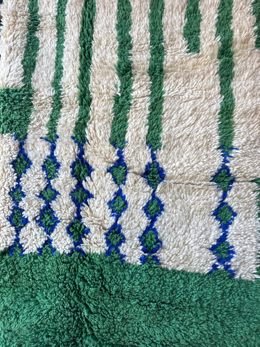 MAROC Vintage Rug Green and Blue