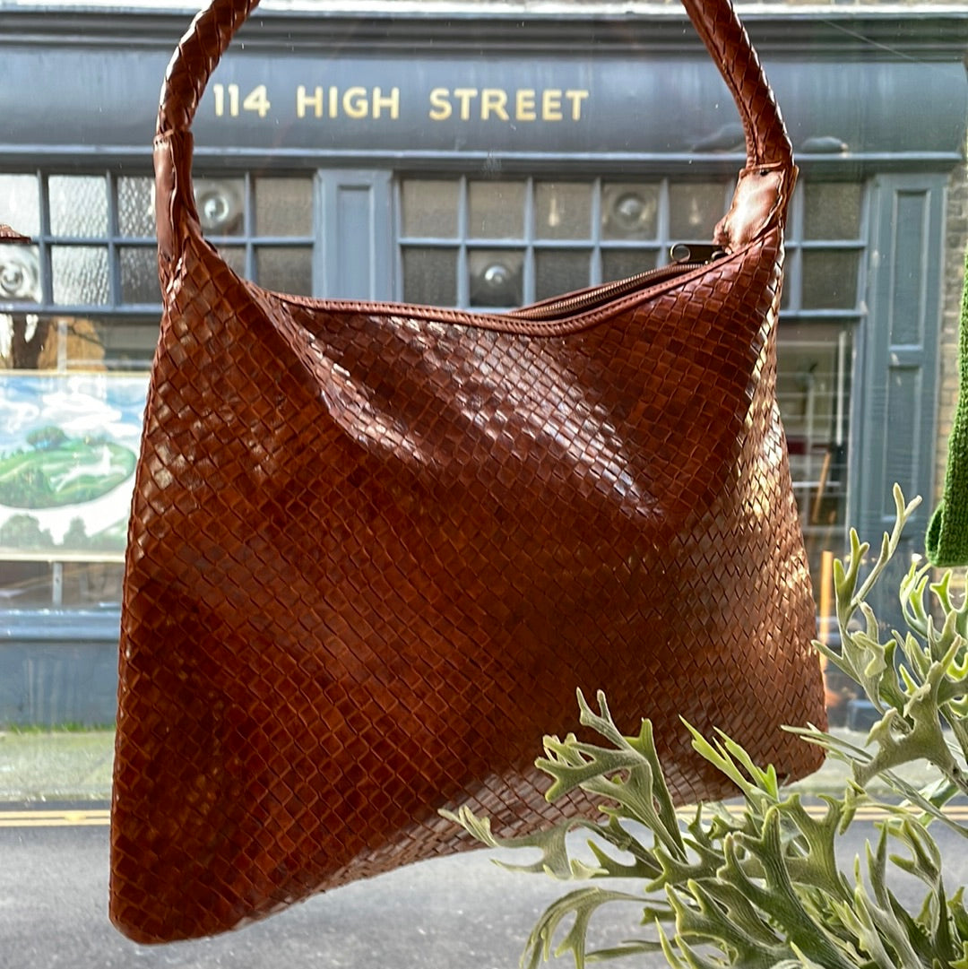 MAROC LEATHER Woven Tote Bag