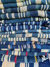 Load image into Gallery viewer, INDIGO VIntage Stripe Cloth Textile
