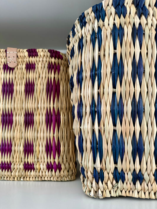MAROC BASKET Woven Reed Tote