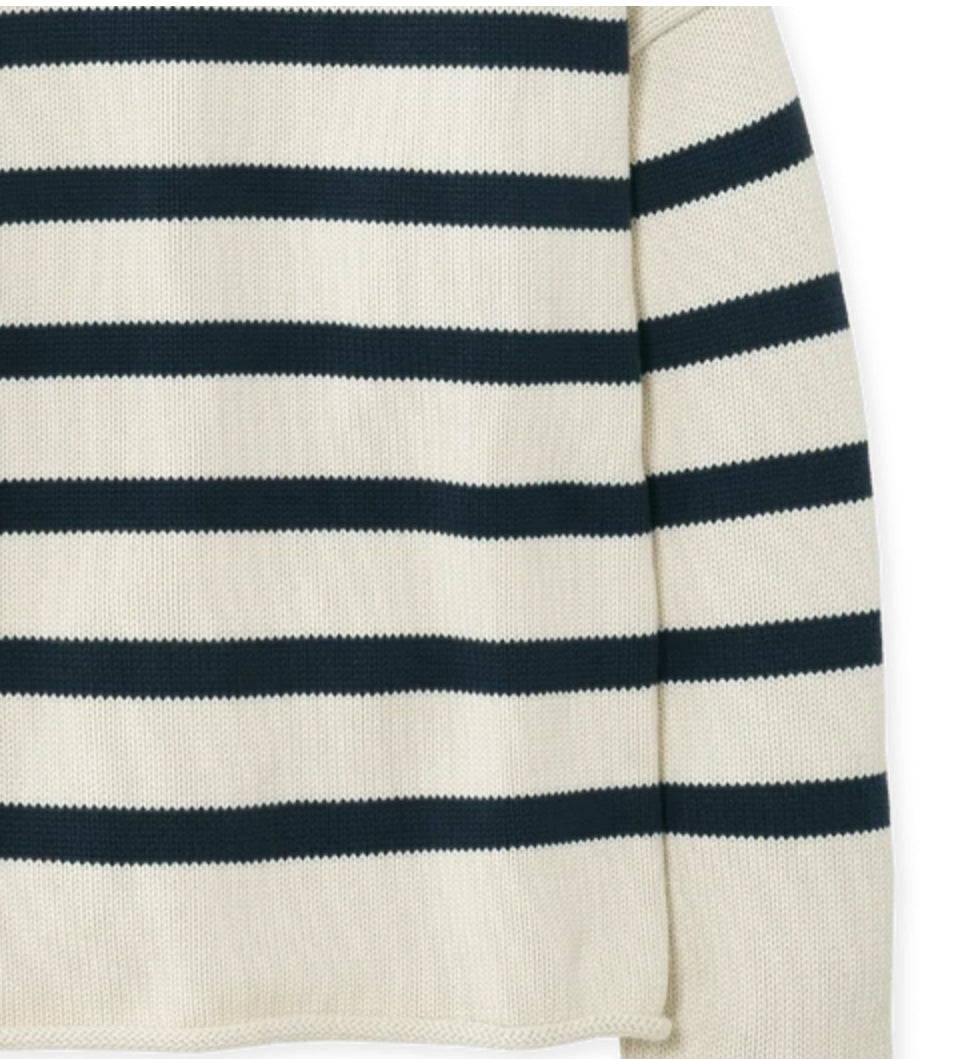 Yerse 43515 Ecru & black striped jumper