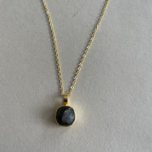 Load image into Gallery viewer, Wyle Blue Small Single Gem Necklace
