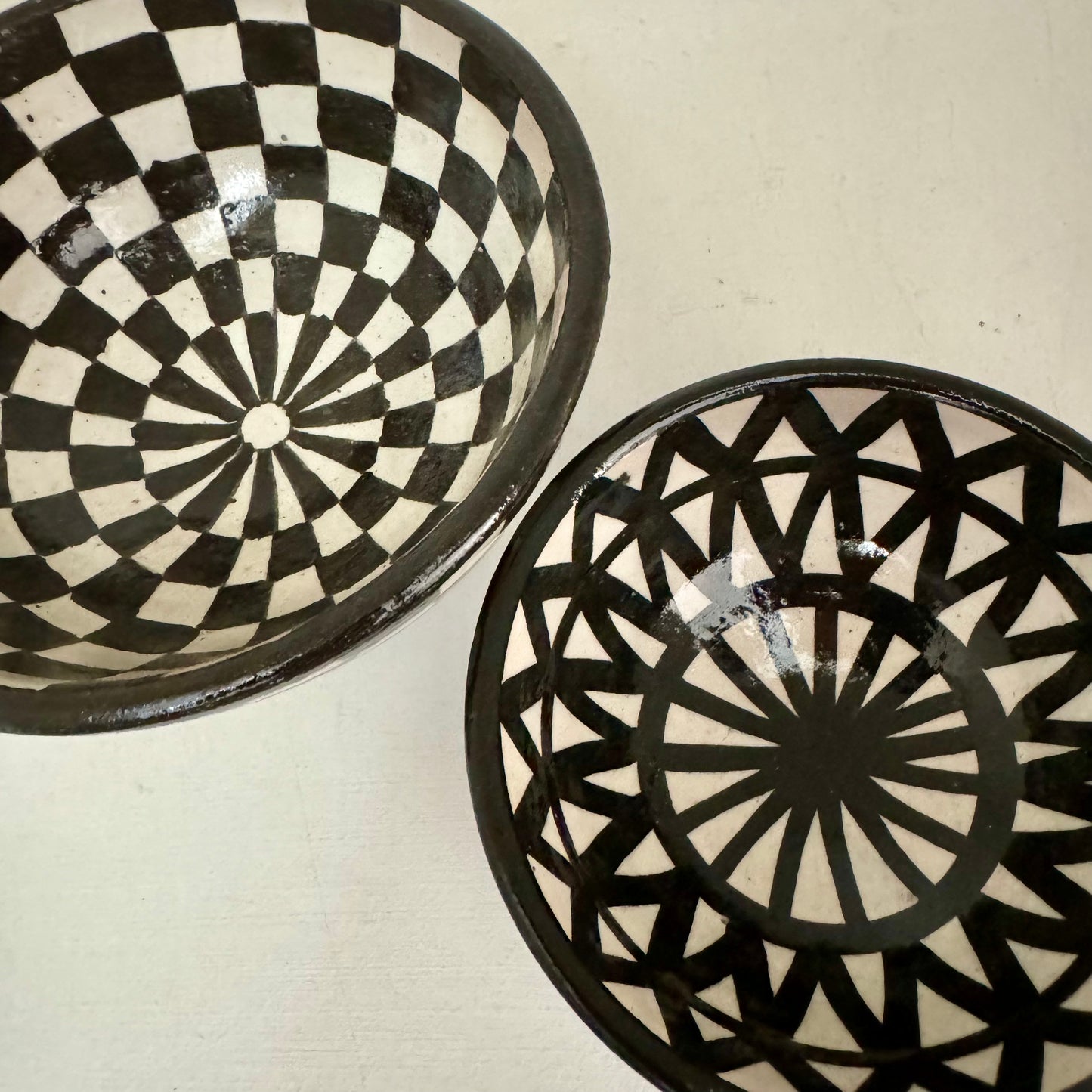 MAROC CERAMICS - Fes Black & White Bowls
