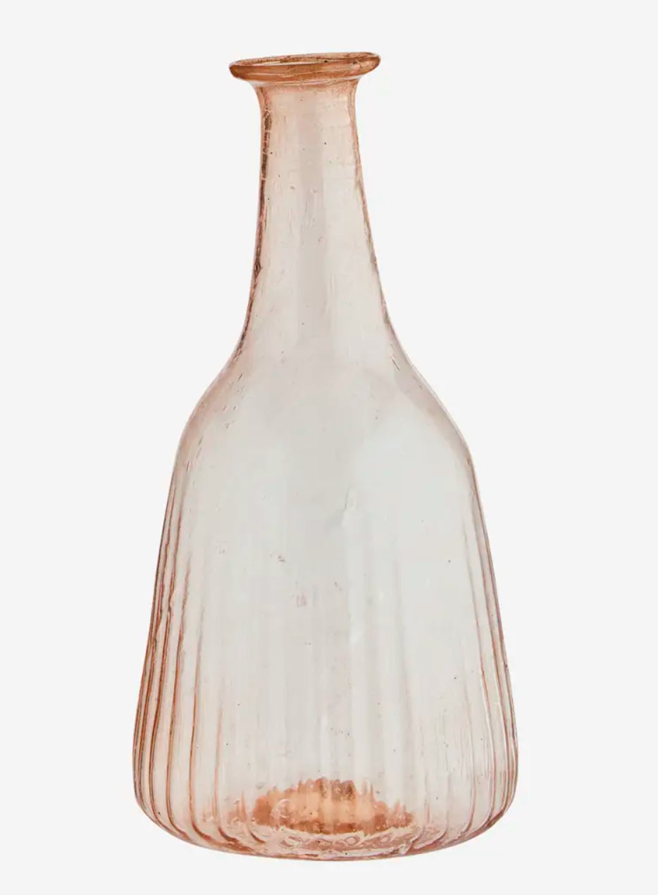 Madam Stoltz Recycled Glass Vase 14424 Peach