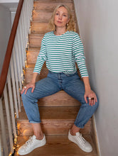 Load image into Gallery viewer, Chalk Fleur stripe T shirt
