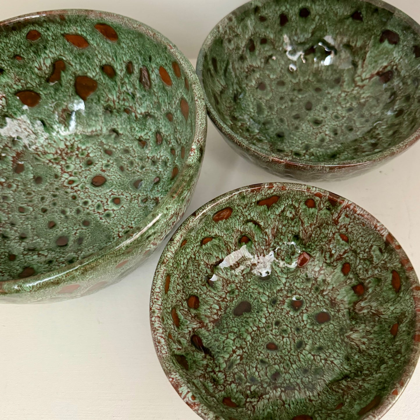 MAROC Ceramics Green Blotch bowl