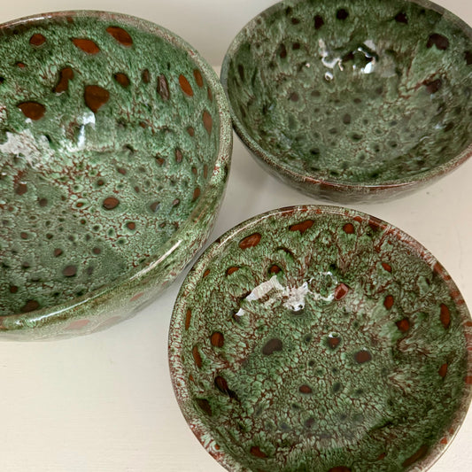 MAROC Ceramics Green Blotch bowl