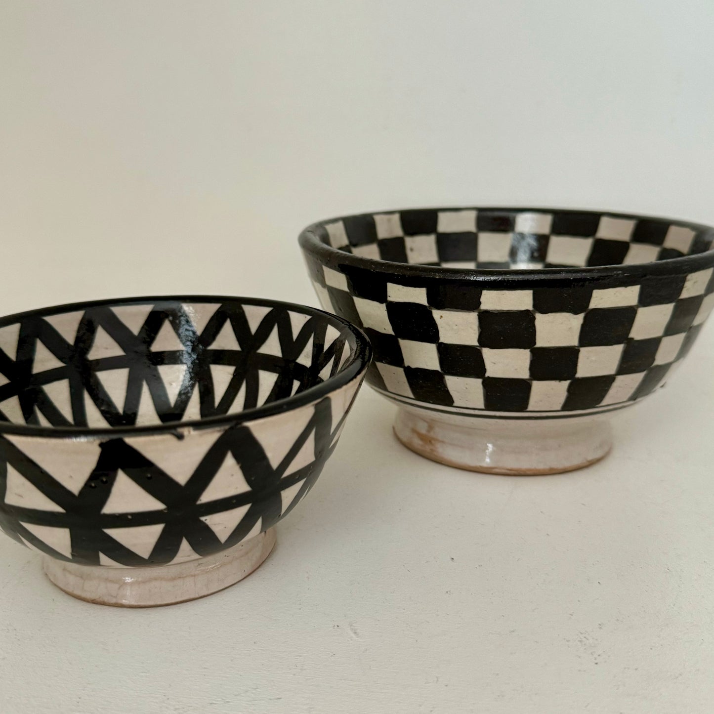 MAROC CERAMICS - Fes Black & White Bowls