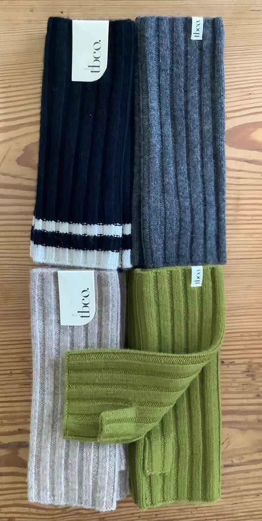 TBCo Wrist Warmers Cashmere Merino RIBBED
