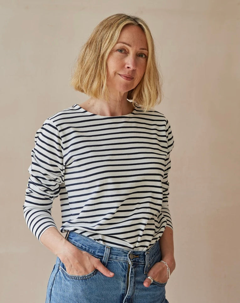 Chalk Fleur Stripe Top Black/Cream