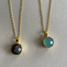 Load image into Gallery viewer, Wyle Blue Small Single Gem Necklace
