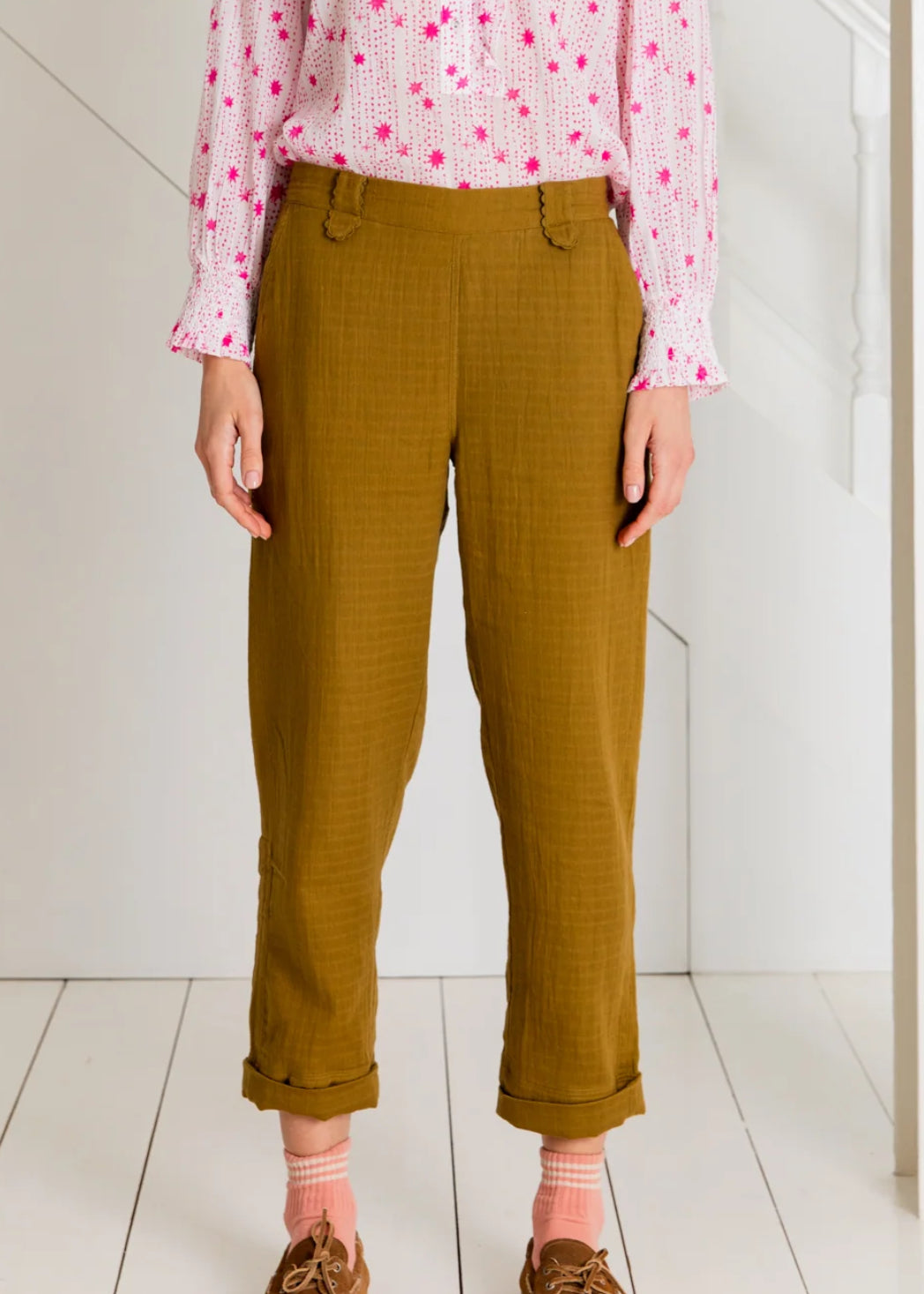 Bonte Edina Ric Rac Trousers Olive