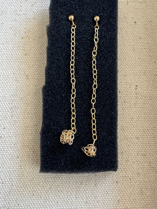 Hiromi,s Bijoux Earrings EM022 6cm chain with 5mm ball