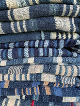 Load image into Gallery viewer, INDIGO VIntage Stripe Cloth Textile
