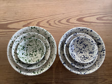 Load image into Gallery viewer, Maroc Ceramics Splatter bowls blue or green
