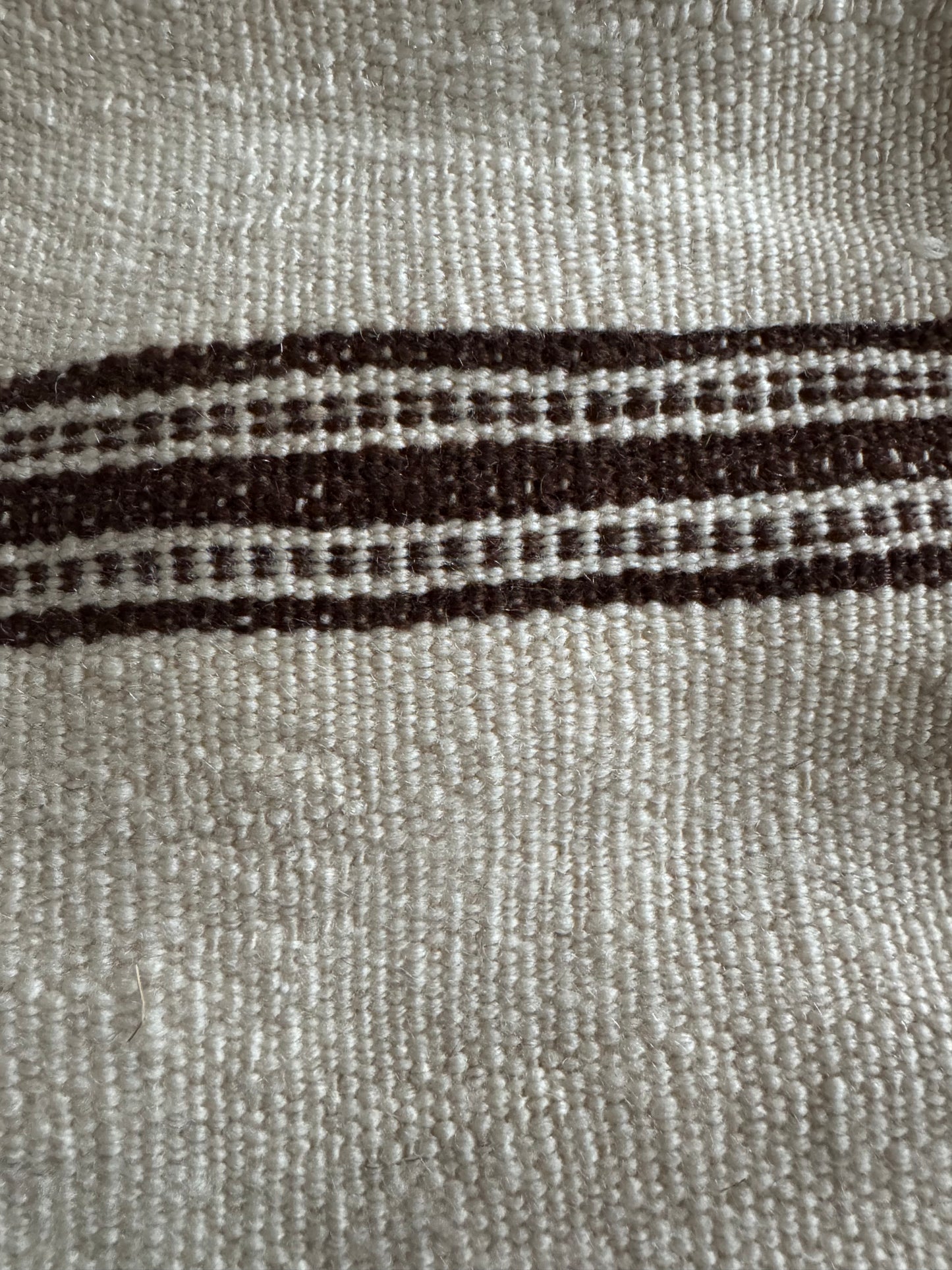 MAROC VINTAGE TEXTILE Cream & Brown Kelim