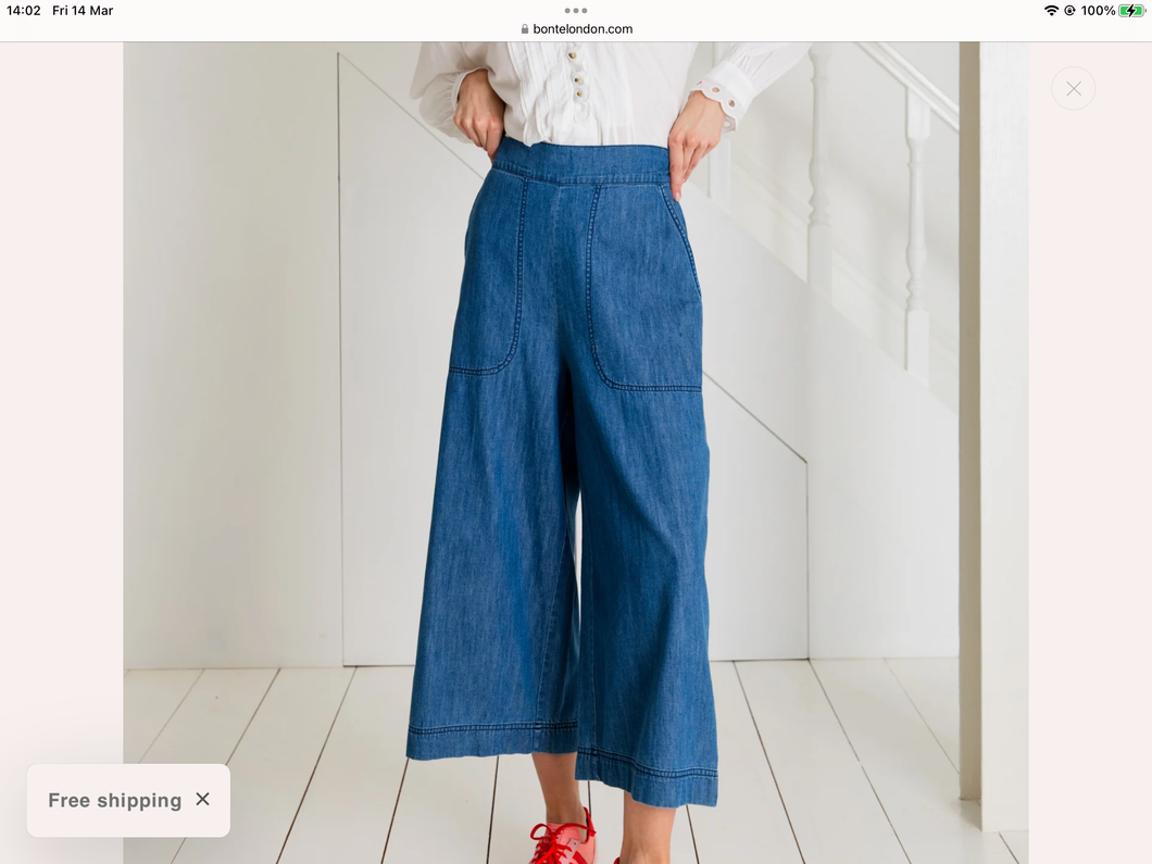 Bonte Bijou Trouser Organic Denim Dark Wash