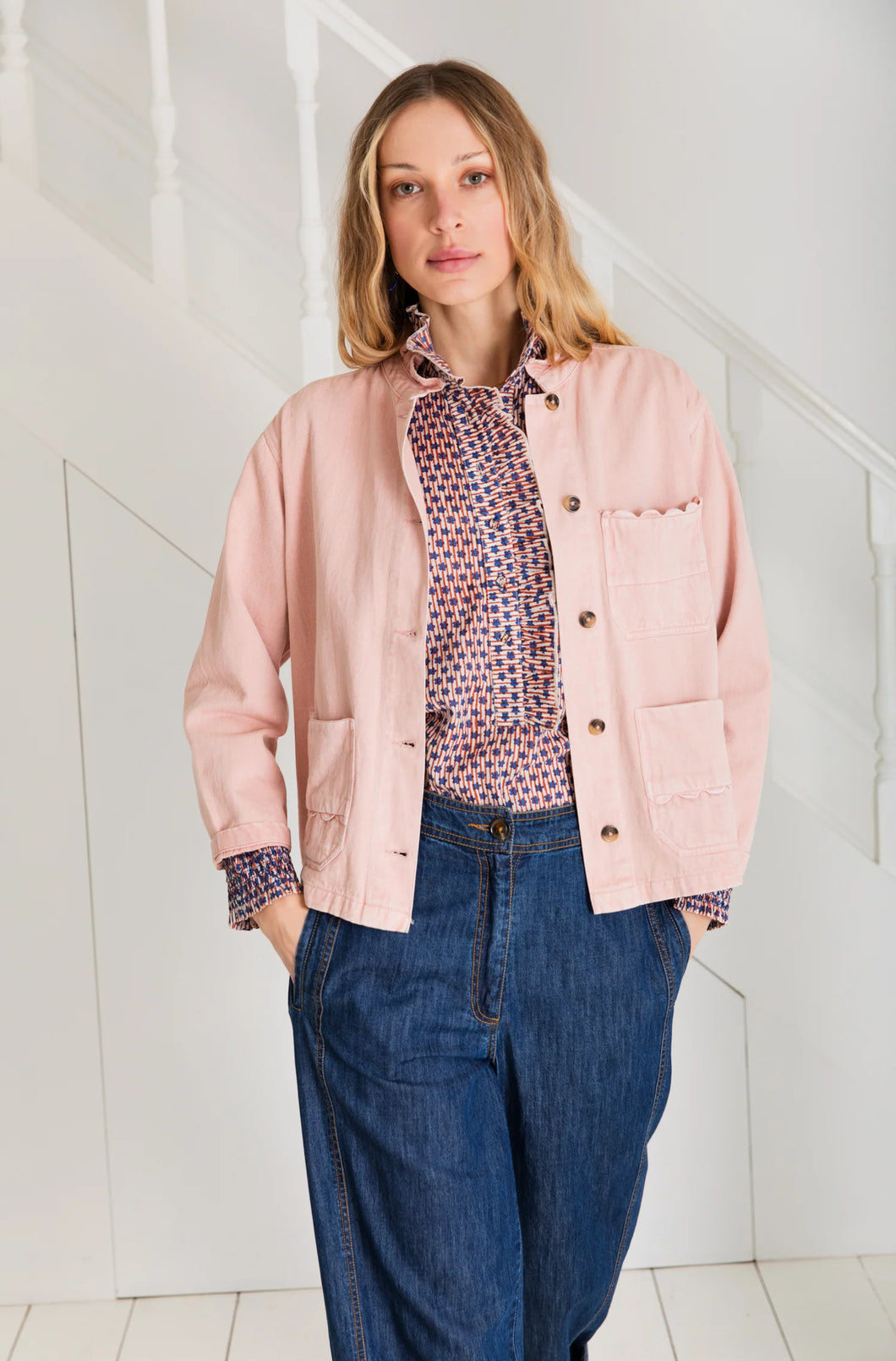 Bonte Elliot Denim Jacket Chalk Pink